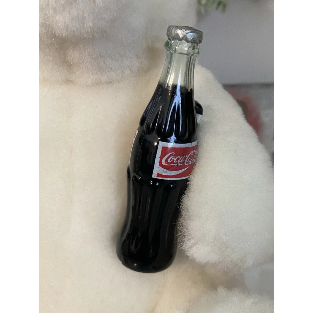 Coca Cola Smiling Polar Bear‎ 1993 Plush w Coke Bottle 7.5